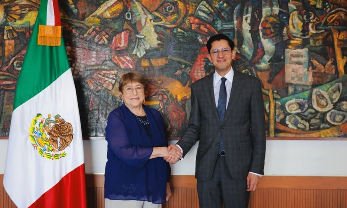 México respalda a Bachelet Velasco dialoga sobre liderazgo en ONU