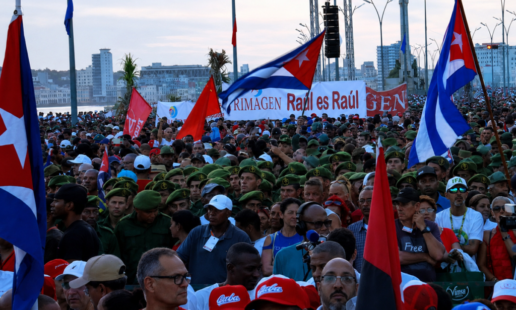 Cuba respalda a Castro Masiva protesta popular