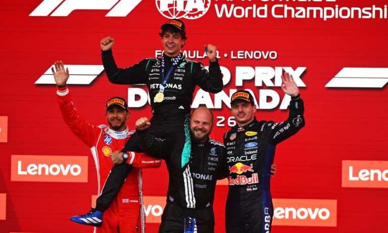 Antonelli domina en Canadá Checo abandona carrera