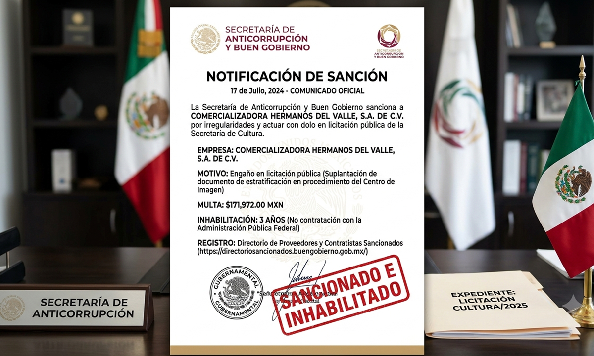 Sancionan empresa por irregularidades Imponen multa e inhabilitación por contratación pública