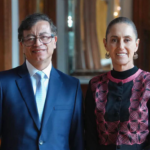Sheinbaum recibe a Gustavo Petro dialogan sobre injerencia electoral